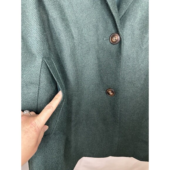 MADEWELL Oversized Green Brushed Dorset Blazer Wool Blend Women's Plus 2X NWT - Picture 4 of 11